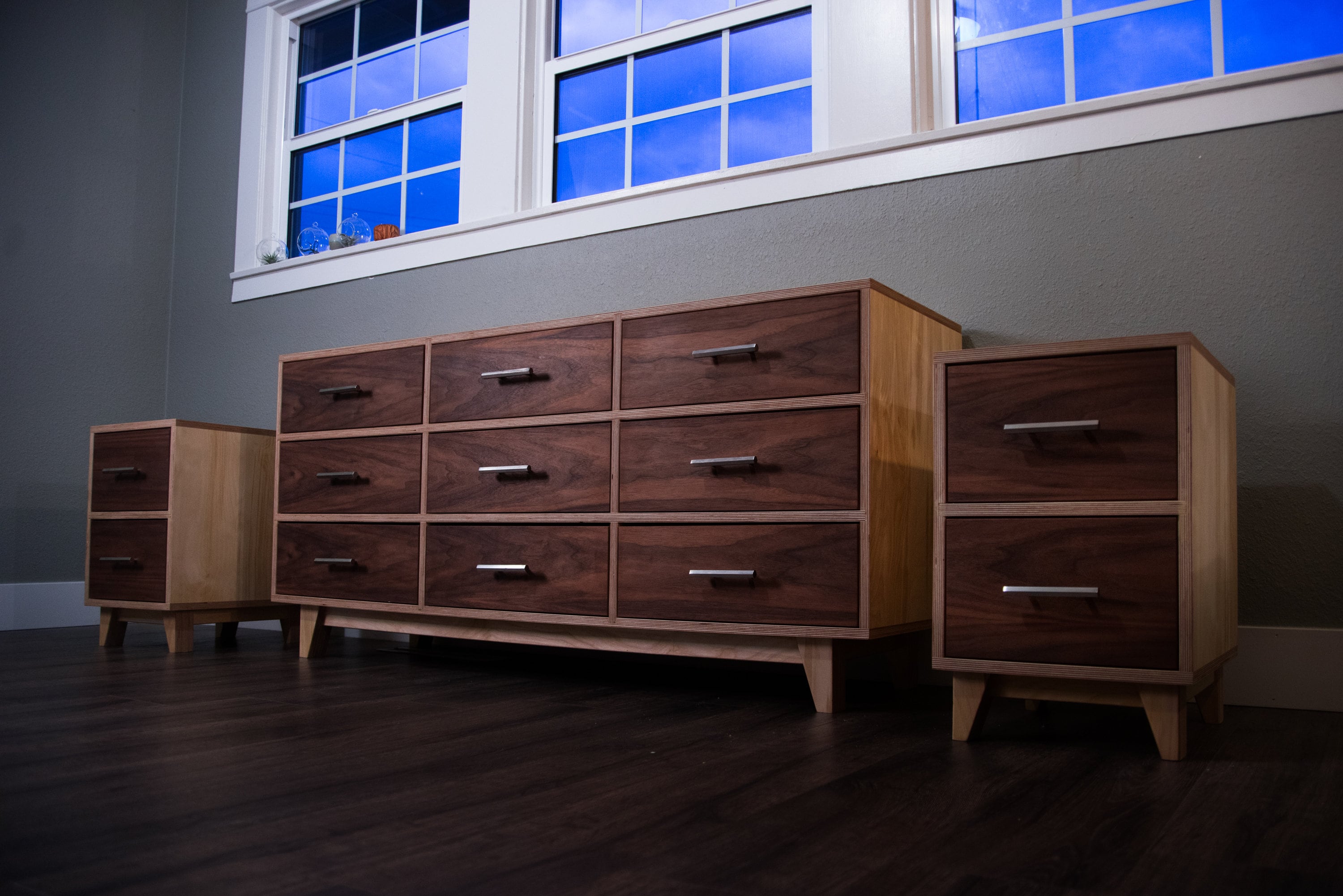 Dresser w/ matching nightstands Mid Century Modern Dresser Etsy