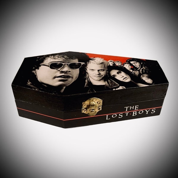 The Lost Boys Wood Coffin Box: Vampire Keepsake Stash Box horror vhs halloween goth
