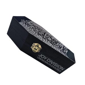 Joy Division Unknown Pleasures Coffin Box – Goth Bat Cave Stash Case Ian Curtis post punk