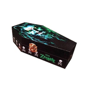 Rob Zombie - Wood Coffin Keepsake Trinket Smoke Stash Box - Hellbilly Deluxe White