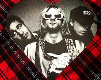 Nirvana - Heart Shaped Box - Wood Keepsake Trinket Smoke Stash Box - Kurt Cobain