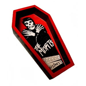 The Misfits Coffin Shaped Wooden Tray : display horror Halloween samhain danzig jerry doyle ghost goth punk