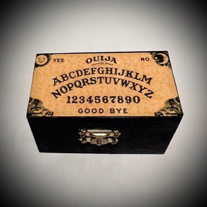 Ouija-minidoos - Houten aandenken Trinket Sieraden Smoke Stash - Planchette gothpunk halloween