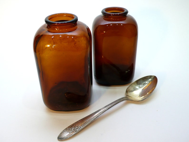 GARRETT SNUFF BOTTLE Amber Glass Etsy