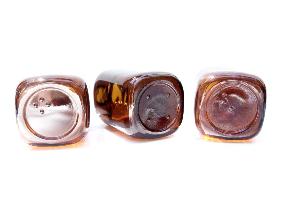 GARRETT SNUFF BOTTLE Amber Glass Etsy