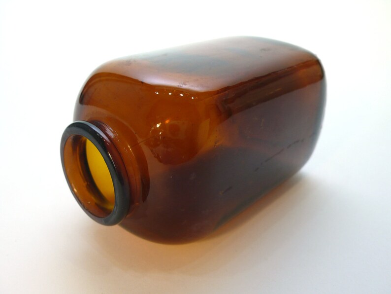 GARRETT SNUFF BOTTLE Amber Glass Etsy
