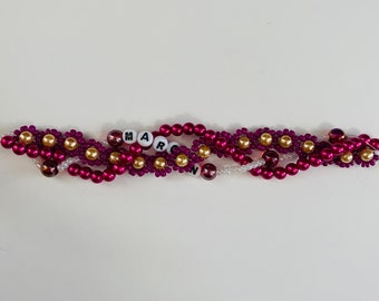 Maroon bracelet