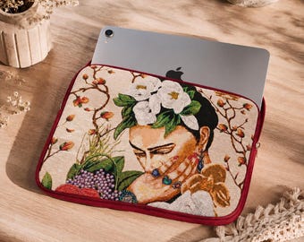 Funda para portátil, funda para iPad de tapicería Gobelin, funda acolchada para tableta MacBook Air de 13 pulgadas.