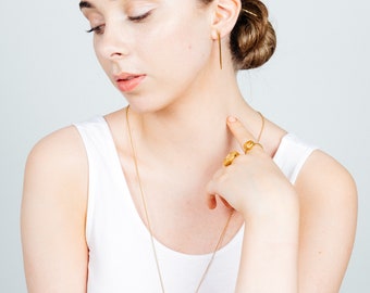 Collar de alas de ángel - chapado en oro