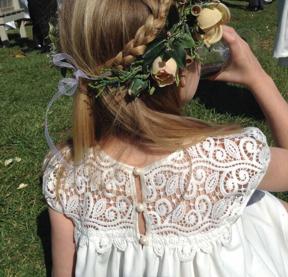 Best Little Flower Girl Dress Pattern Very Easy Lace Flower Etsy