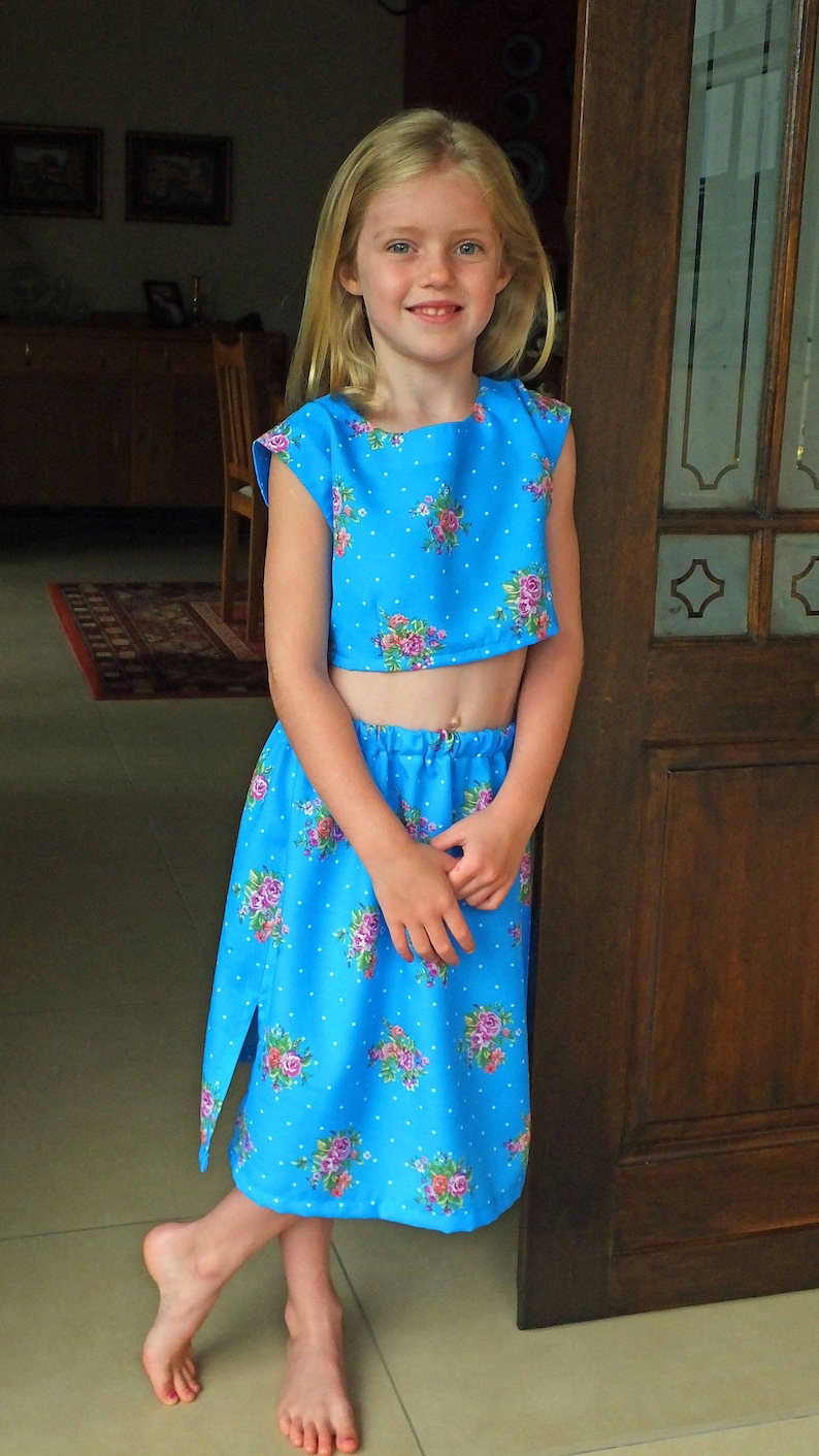 Best Little Girls Summer Fashion Crop Top and Pull-on Skirt Pattern ...