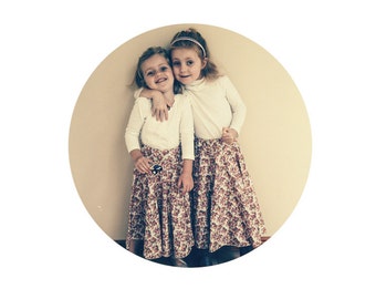 VERY EASY Sewing Easy Peasy Full Circle Skirt Pattern, Children Sewing Pattern for little girls.