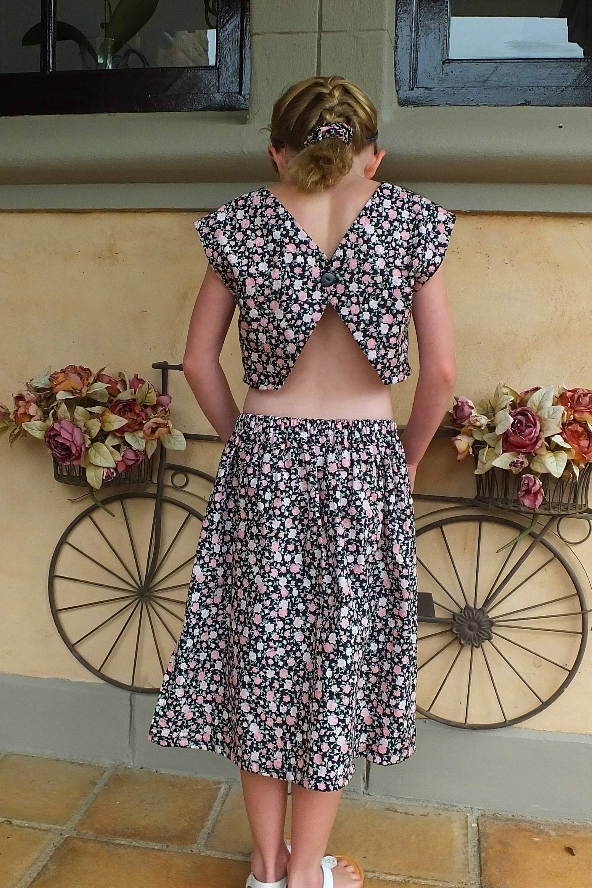 Best Little Girls Summer Fashion Crop Top and Pullon Skirt Etsy Canada