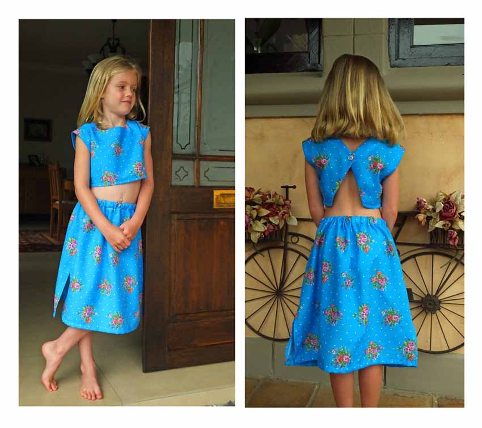 Best Little Girls Summer Fashion Crop Top and Pullon Skirt Pattern