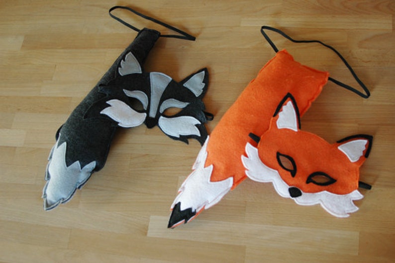Fox Mask and Tail Set, Halloween costume, Children's costume image 1