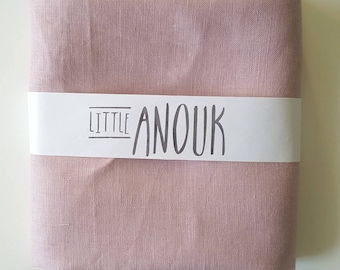 100% Linen Standard Cot Crib or Stokke Sleepi Cot Crib Fitted Sheet in Musk