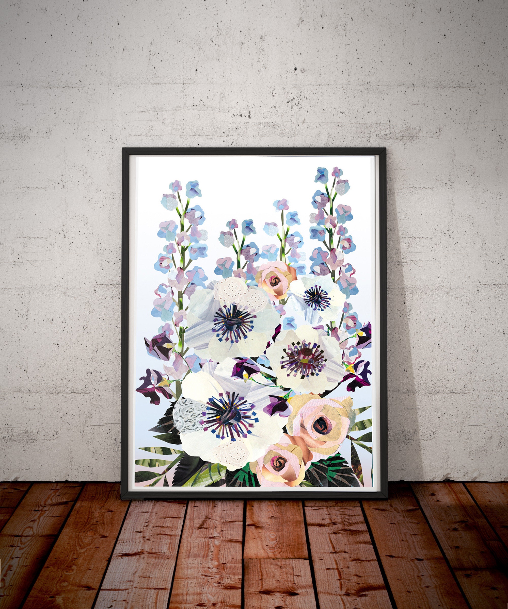 - ǀ A1 Home Contemporary Statement Lilac Poster Botanical, Decor, Wall Art, Bouquet, Etsy Collage Art, Floral Anemone