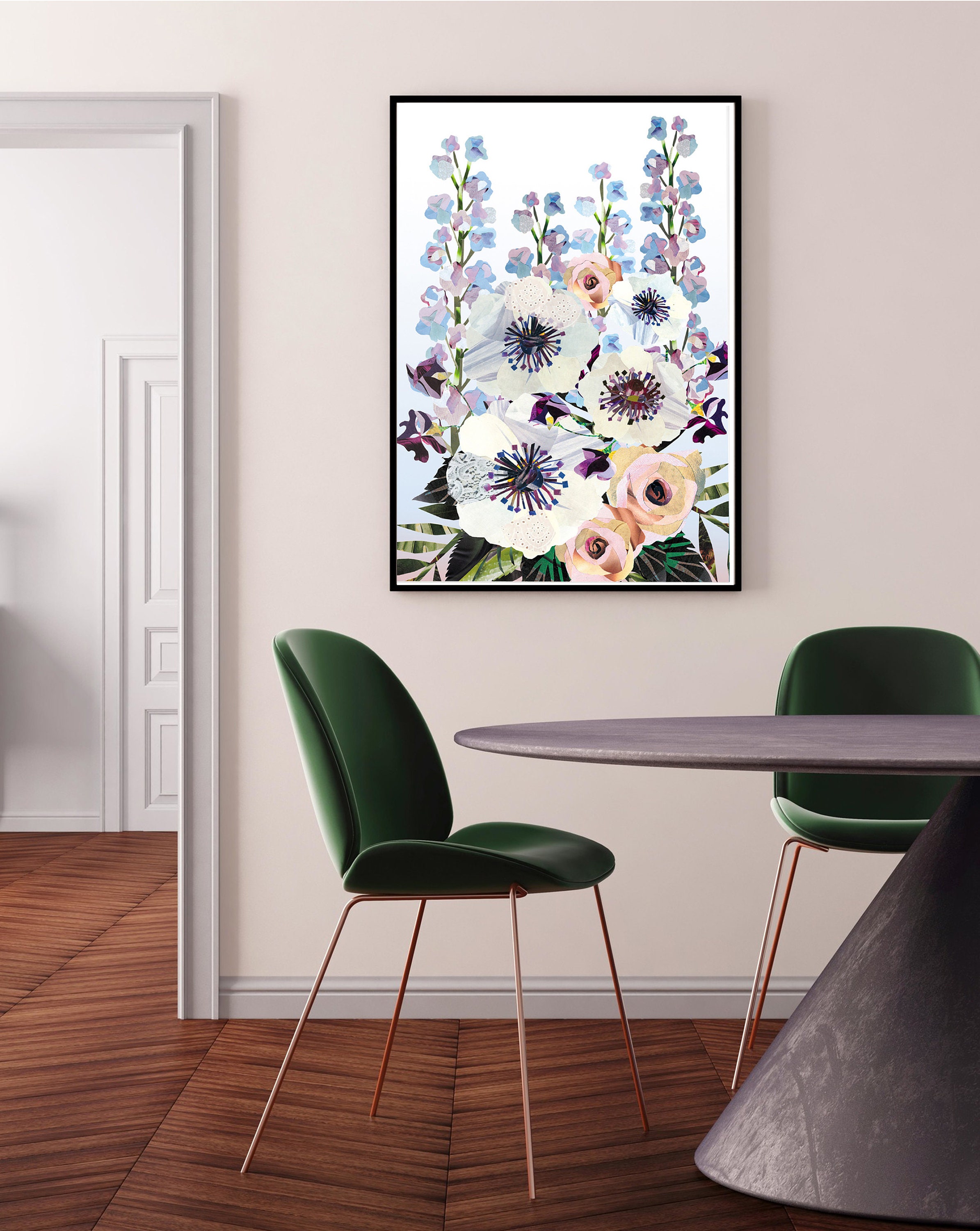 Lilac Anemone A1 Poster ǀ Statement Wall Art, Floral Art, Home Decor,  Bouquet, Botanical, Contemporary Collage - Etsy