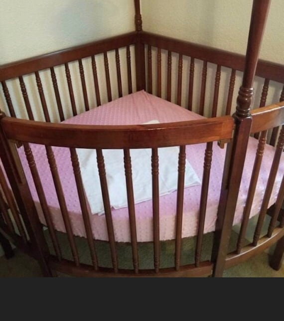 Corner Crib fitted sheets Minky dots fabric crib isn t included