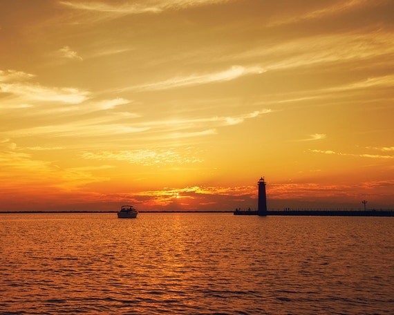 Lake Michigan Fine Art Photography Muskegon Beach Photo Etsy