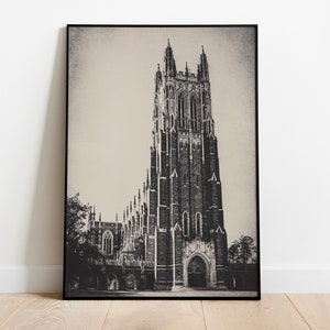 Duke Chapel Vintage Style I Sepia Tone I Durham North Carolina