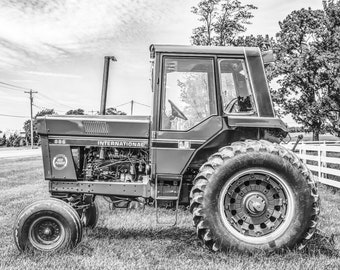 Tractor in Profile in Black and White I Tractor Photography I Farmall I International Harvester