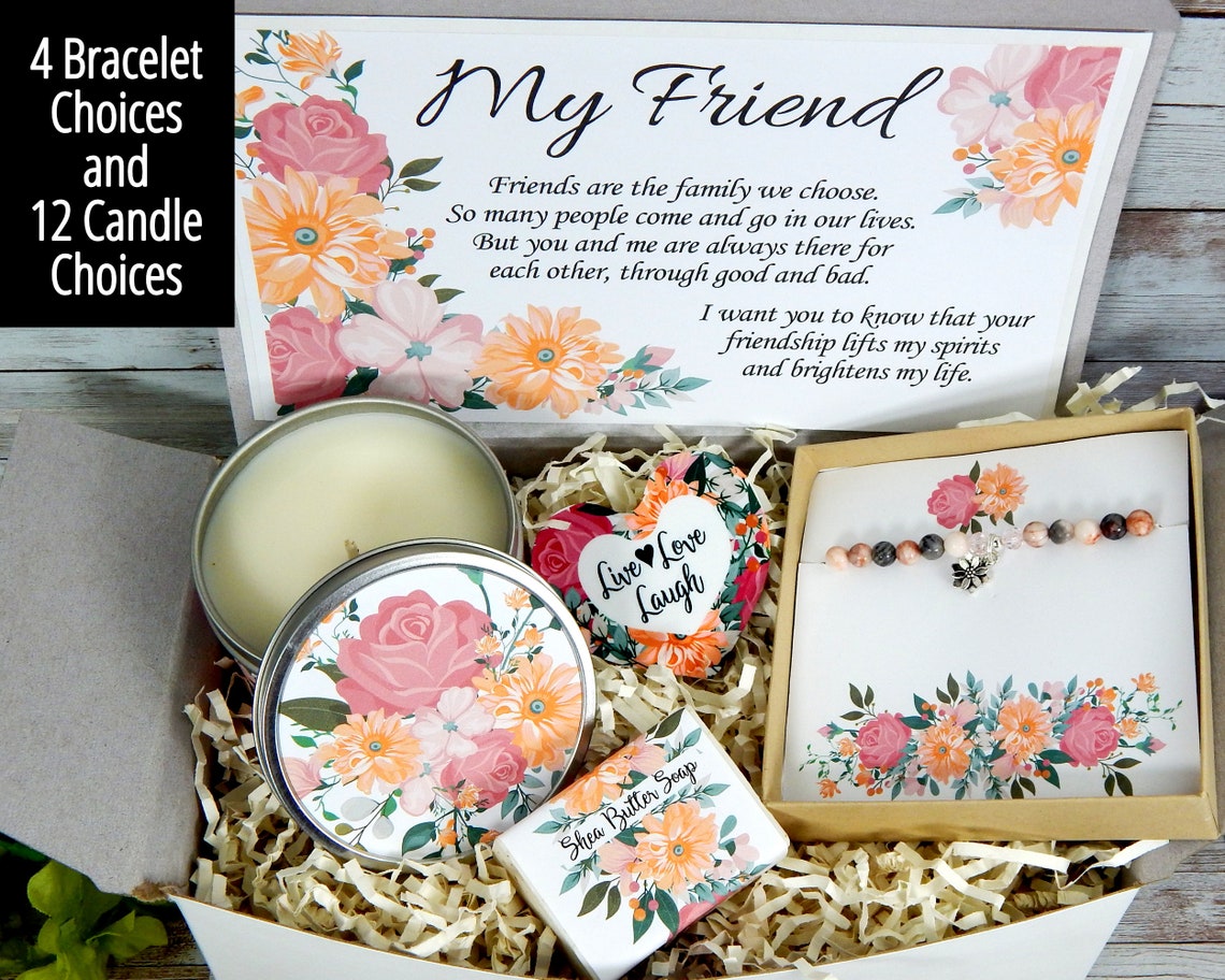 Friendship Gift Basket to Send Birthday Gift for Friend Etsy