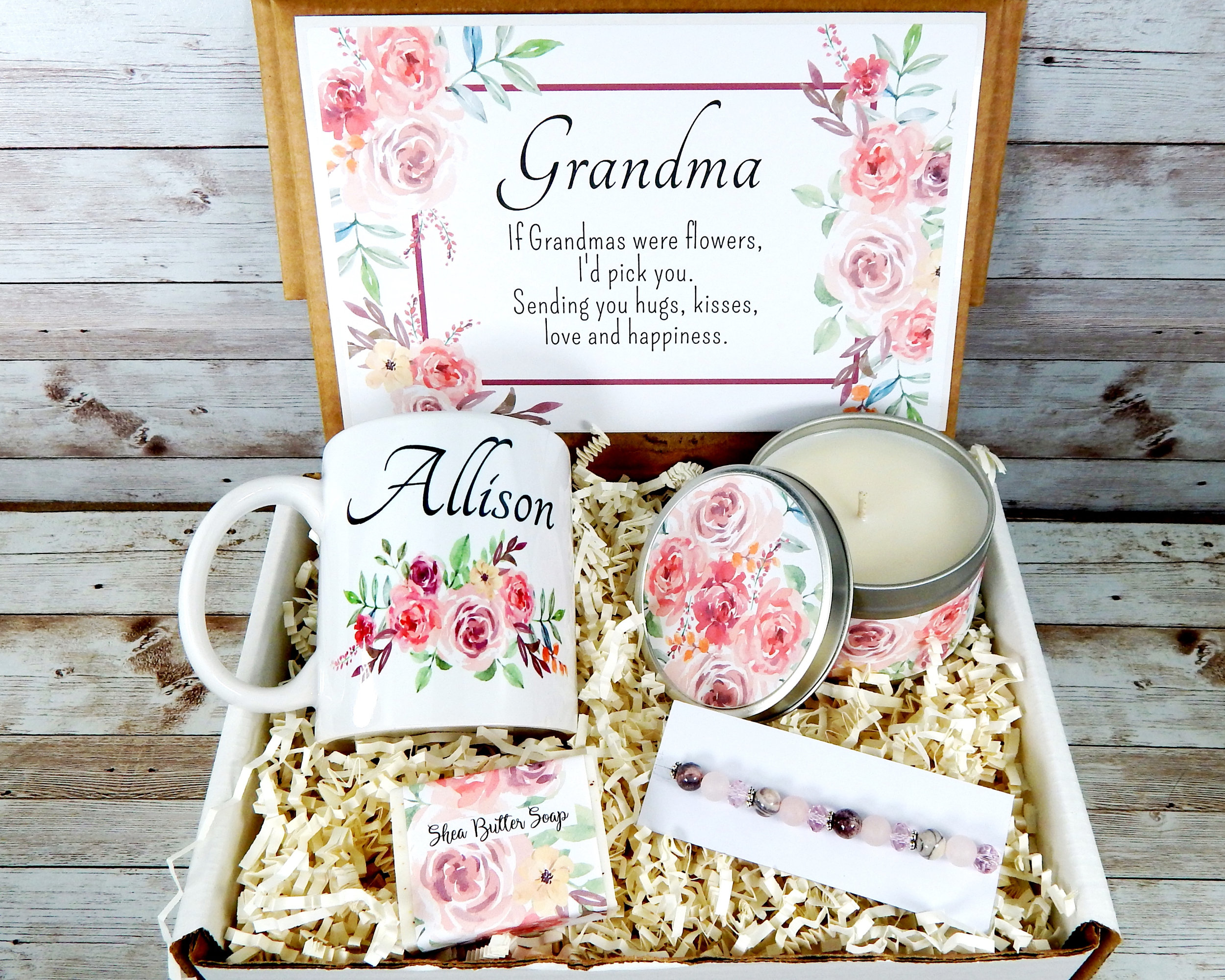Gift Basket for Grandma with Personalized Mug Grandma Etsy