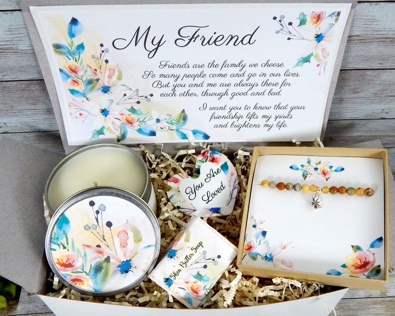 Friend Gifts Gift Basket for Best Friend Christmas Gift Etsy