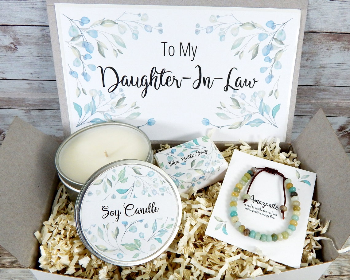 Gift Basket for Daughter in Law With Bracelet and Candle Etsy