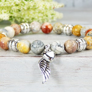 Angel Wing Bracelet, Remembrance Bracelet, Angel Bracelet, Angel Jewelry, Spiritual Jewelry, Christian Jewelry, Spiritual Gift, Faith