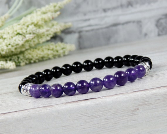 5mm Purple Fight Tooth and Claw Tennis Bracelet in Black Gold - Helloice  Jewelry
