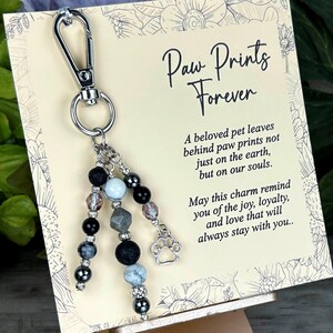 Pet Loss Gift - Paw Charms for Loss of Pet - Sympathy Gift for Pet Lover - Gift for Friend who&#39;s Pet Passed Away - Pet Died Grief Gift