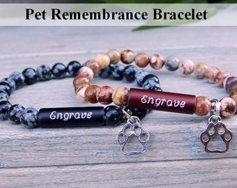 Pet Memorial Jewelry, Pet Remembrance Bracelet, Pet Memorial Bracelet, Pet Remembrance Jewelry, Dog Memorial Jewelry, Cat Memorial Jewelry