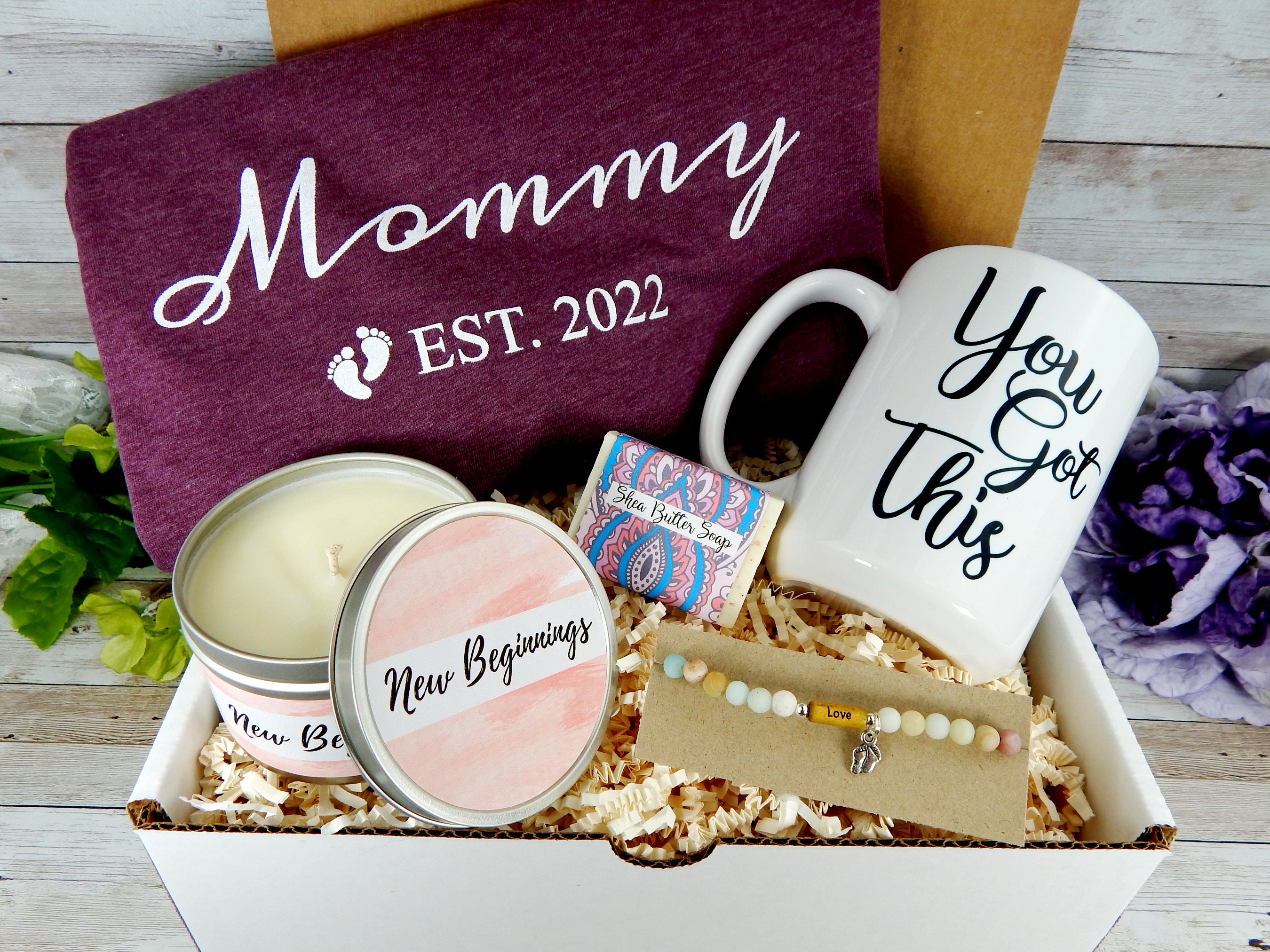 2021 Spa Bath Box Set w/Tumbler Gifts for New Mom Gift Basket for New Mom Gifts for Expecting Mothers Mom Est First Time Mom Pregnancy Gifts for First Time Moms New Mom Gifts for Women 