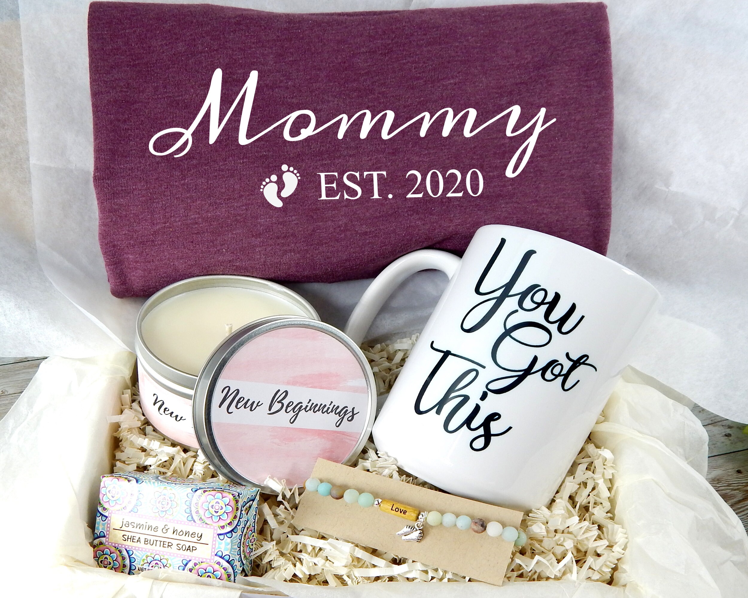New Mom Gift Basket Gift For New Mom Mommy Est. 2020 Etsy