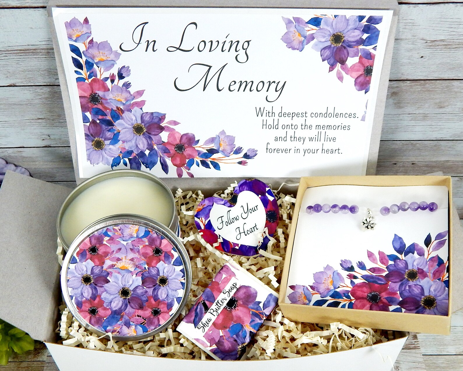 In Memory Gift Basket Sympathy Gift to Send Memoriam Gift Etsy
