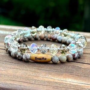 Fossil Jasper Breathe Bracelet: Calming Intention Jewelry