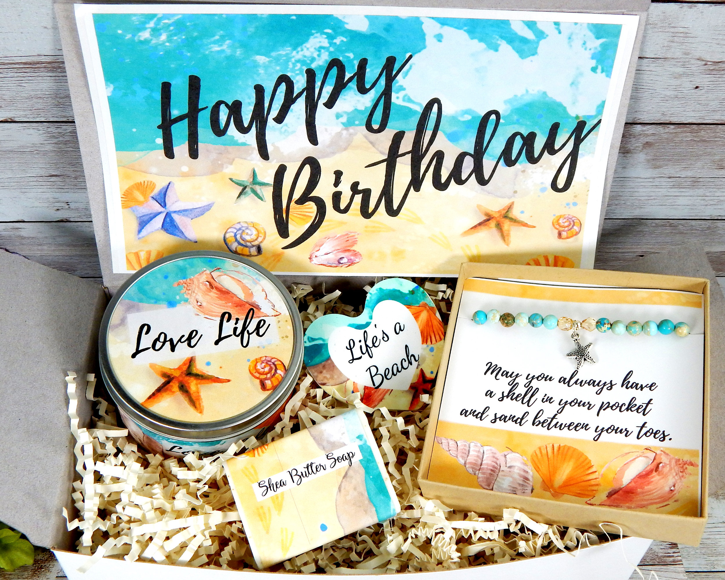 Beach Themed Gifts Beach Birthday Gifts Starfish Bracelet Etsy