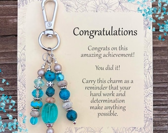 Congratulations Gift Purse Charm, Achievement Gift for Her, Graduation Gift Idea, New Job Promotion, Success Gift