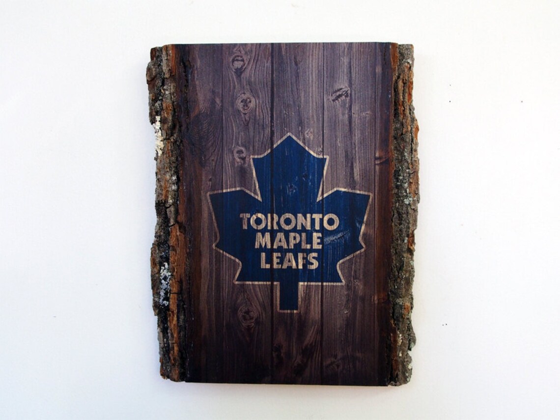 Decorative Rustic Wooden Plaque with Toronto Maple Leafs Logo Etsy
