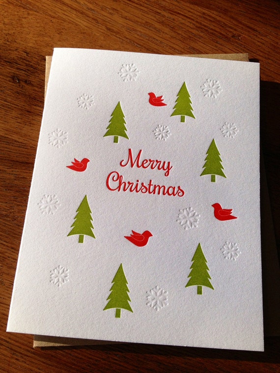 New 55 Letterpress Christmas Card
