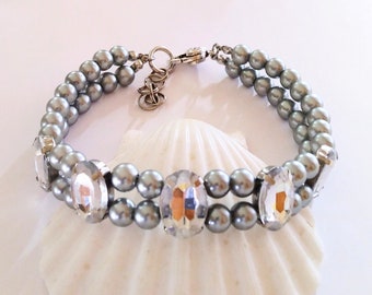 Camrose & Kross JBK Pearl Necklace: 3-row Multi Strand - Etsy