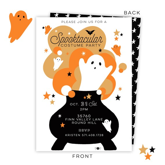 Halloween Invitation - Printable File - Kids Halloween Invitation Il_570xn