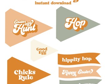 Easter Pennant Flags and Ribbons