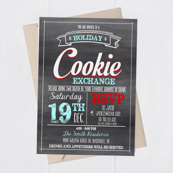 Cookie Exchange Invitation - Printable File Il_570xn