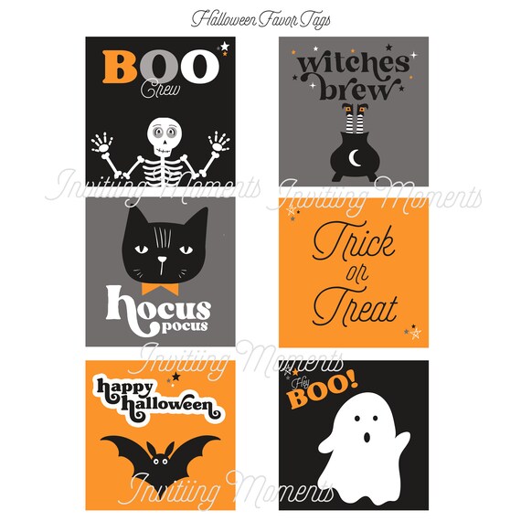 Halloween Favor Tags - Printable File - Instant Download Il_570xn