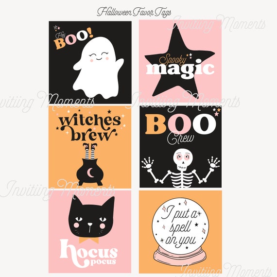 Halloween Favor Tags - Printable File - Instant Download Il_570xn