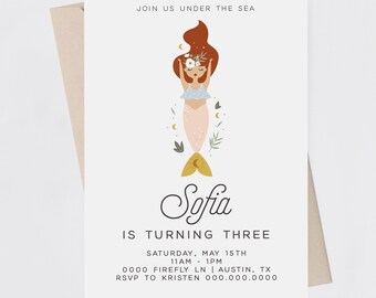 Mermaid Invitation File - Birthday Invitation