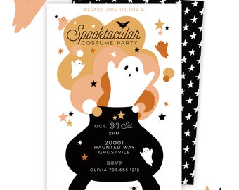 Halloween Invitation - Printable File - Kids Halloween Invitation